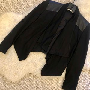 Alice + Olivia black jacket with leather on top